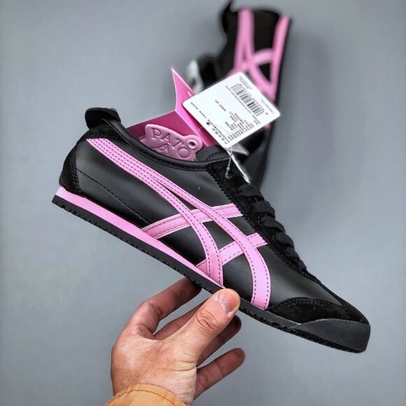 Onitsuka Tiger Mexico 66 Black Leather Sneakers - Picture 4 of 9
